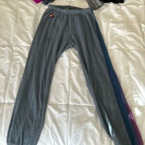 RARE Aviator Nation Women's 5 Stripe Sweatpants